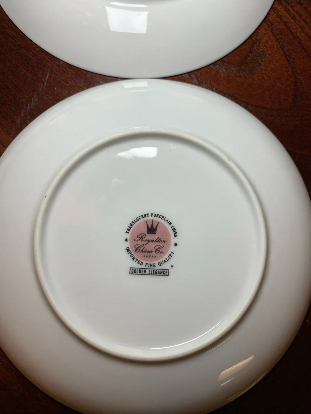 Royalton China Co Classic White Bread Plates with Gold Rim Set of 5